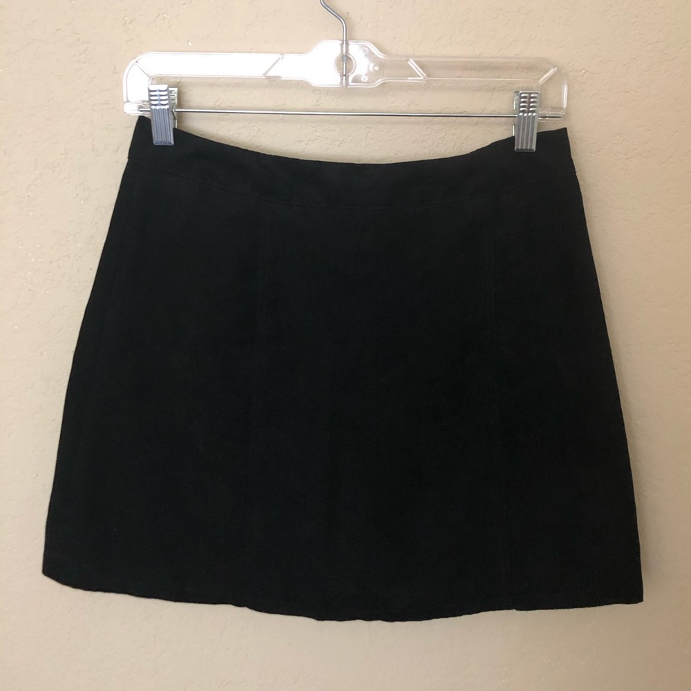 Women’s Black Suede Mini Skirt